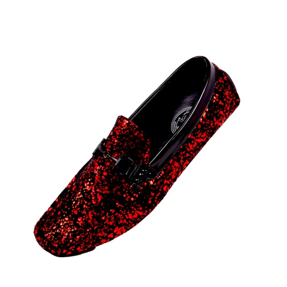 Red black sparkly shoes